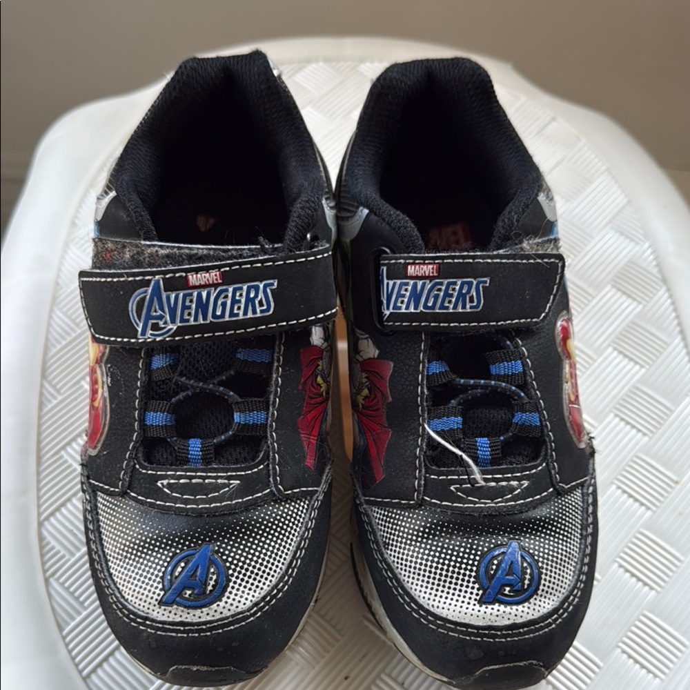 Marvel Black and Blue Sneakers with Iconic Design
